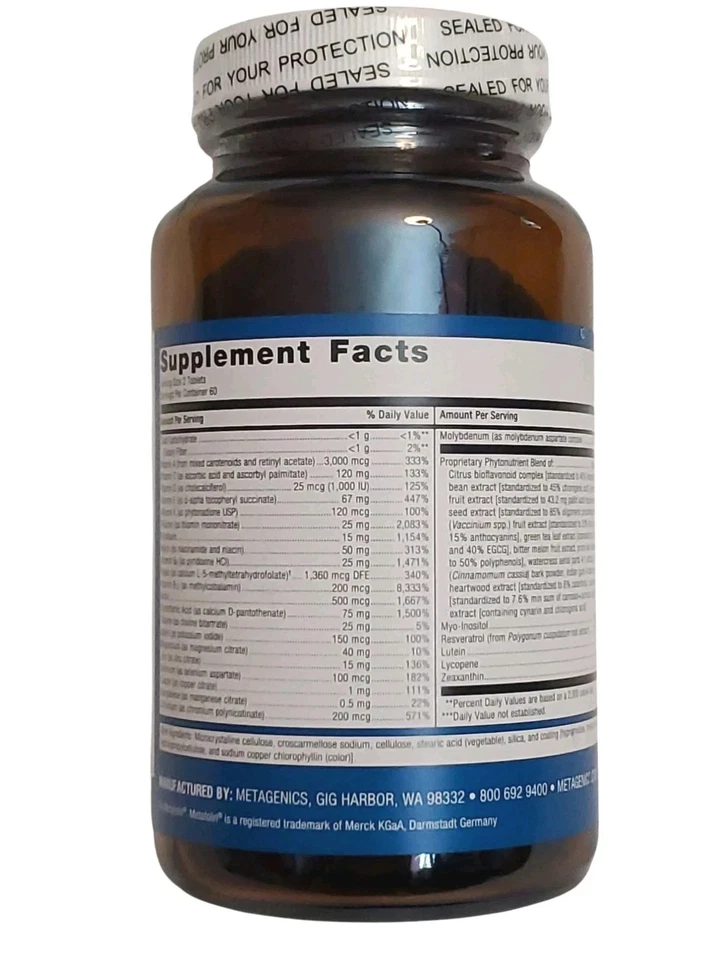 Metagenics PhytoMulti Multivitamínico 120 Comprimidos Suplemento Dietético Exp 10/25 Foto 3 de 3