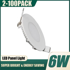 4Inch LED Ceiling Lights Ultra-Thin Recessed Retrofits Kit 6000K Daylight 6W
