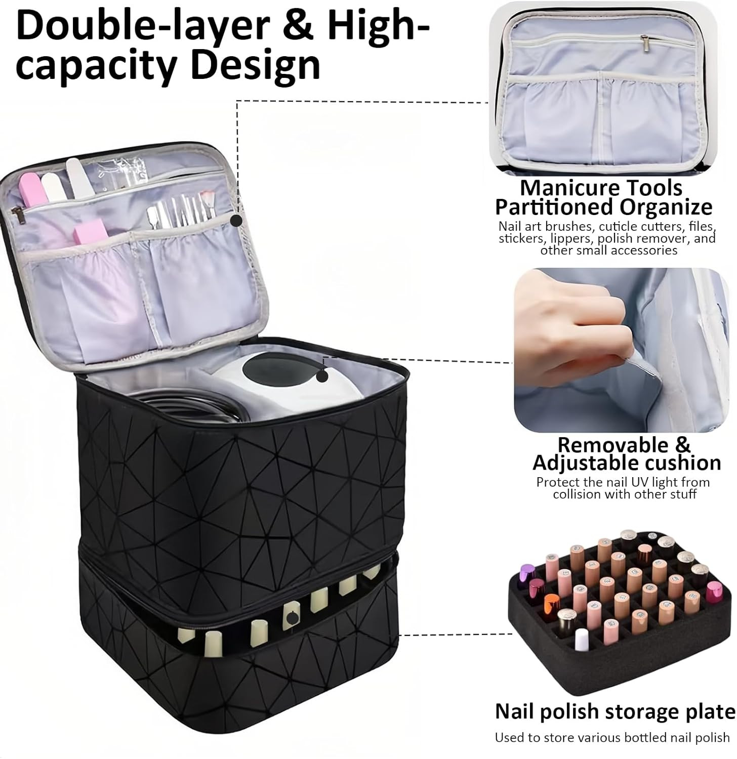 Custodia Smalti Unghie Compatta: Borsa Organizer Anti-Urto - 4