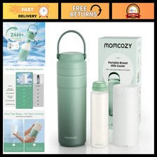 Portable Breast Milk Cooler for Travel - 24H Ice-Free Storage, Leak Proof 12oz C