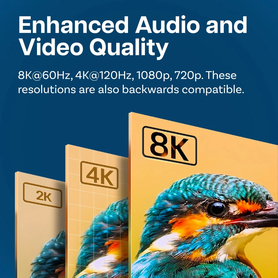 MMOBIEL HDTV 8K Fiber Optic Cable 15m 48Gbps Ultra High Speed 8K@60Hz Black - Image 3 of 4