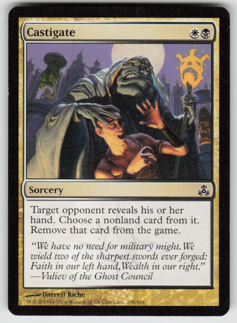 Castigate Common Guildpact 106 MTG Moderately Played
