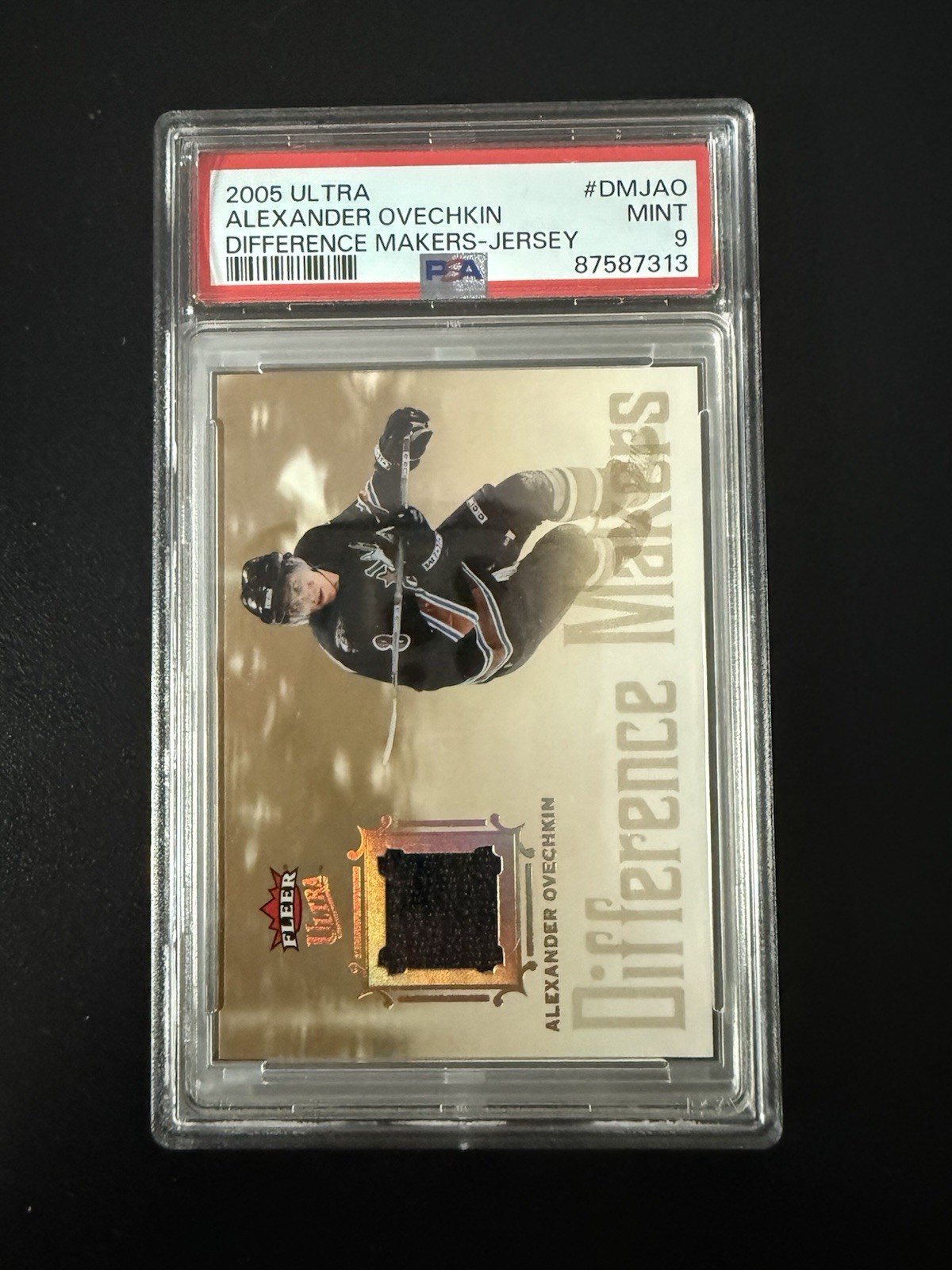 Fleer 2005 Ultra Difference Makers Jersey #DMJ-AO Alex Ovechkin PSA 9 Caps