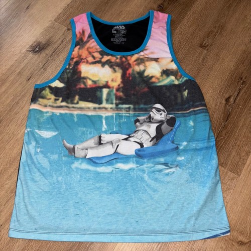 Star Wars Stormtrooper Pool Tank Top Mens 2XL Sleeveless Graphic Print