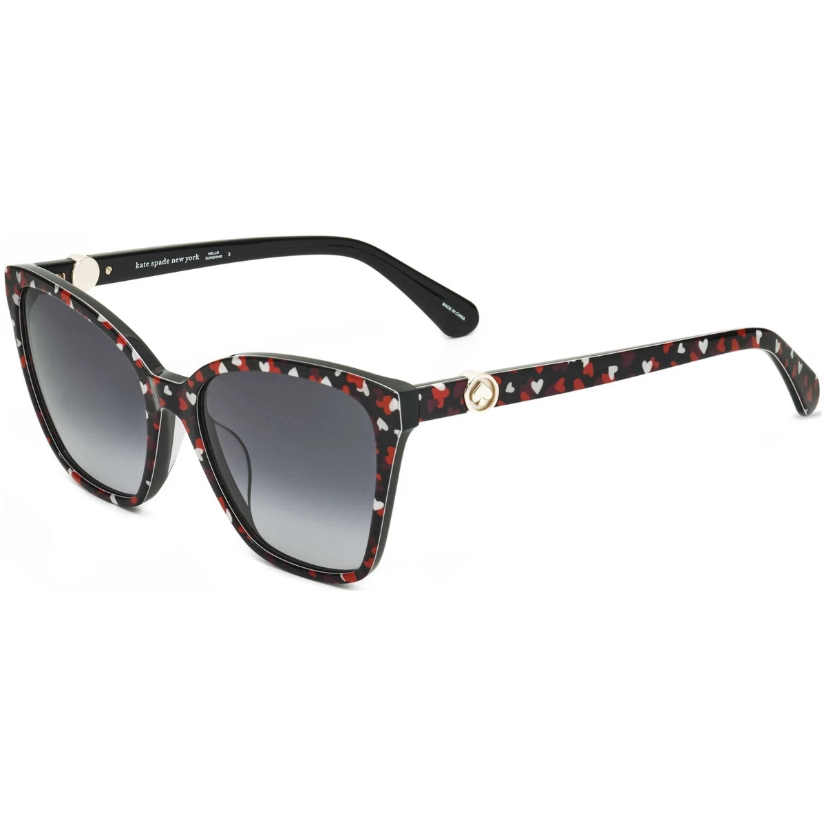 Kate Spade Alina F/S 80790 Black Sunglasses with Green and White Case Kate Spade Alina Women main image 3
