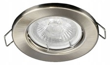 Faretto da incasso soffitto GU10 argento satinato tondo lampada fissa