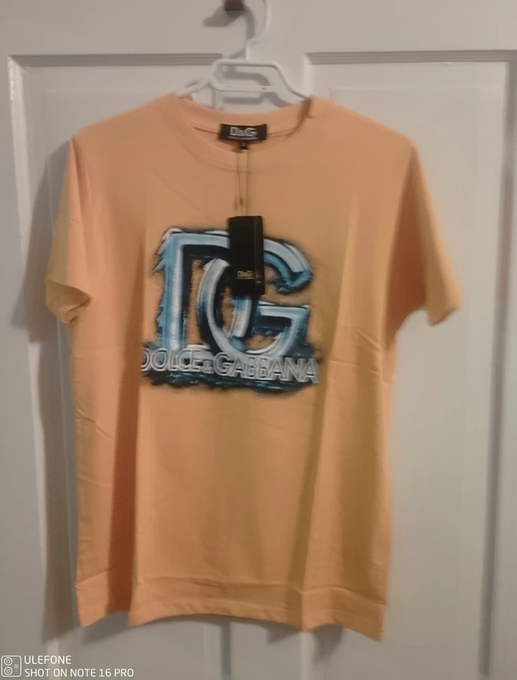 Camisetas de algodón DOLCE & GABBANA con logotipo estampado gráfico para hombre medianas - azul, amarillo Foto 3 de 4