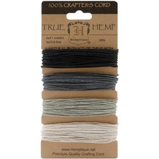 Hemptique - Hemp Cord 20lb 120' - Onyx, HC20SOO