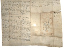 1846 antique STAMPLESS LETTER wilkesboro nc SAMUEL ANDERSON family farm death
