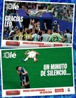 LIONEL MESSI ARGENTINA TEAM Double POSTER 80x56 Centimeters + NEWSPAPER 7.21.26