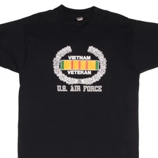 VINTAGE VIETNAM VETERAN USAF AIR FORCE TEE SHIRT 1990S LARGE MADE IN USA