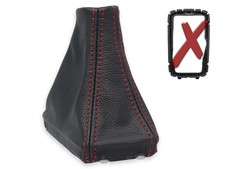 SCHALTMANSCHETTE FUR VOLVO S90 II automatik SCHALTSACK ECHTELEDER NAHT ROT