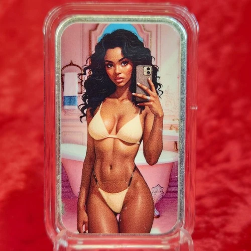 Bullion Baddies 1 oz Silver Bar w/ COA - Amari Allure