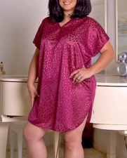 1X Womans Comfortable Roomy Oversized Burgund...