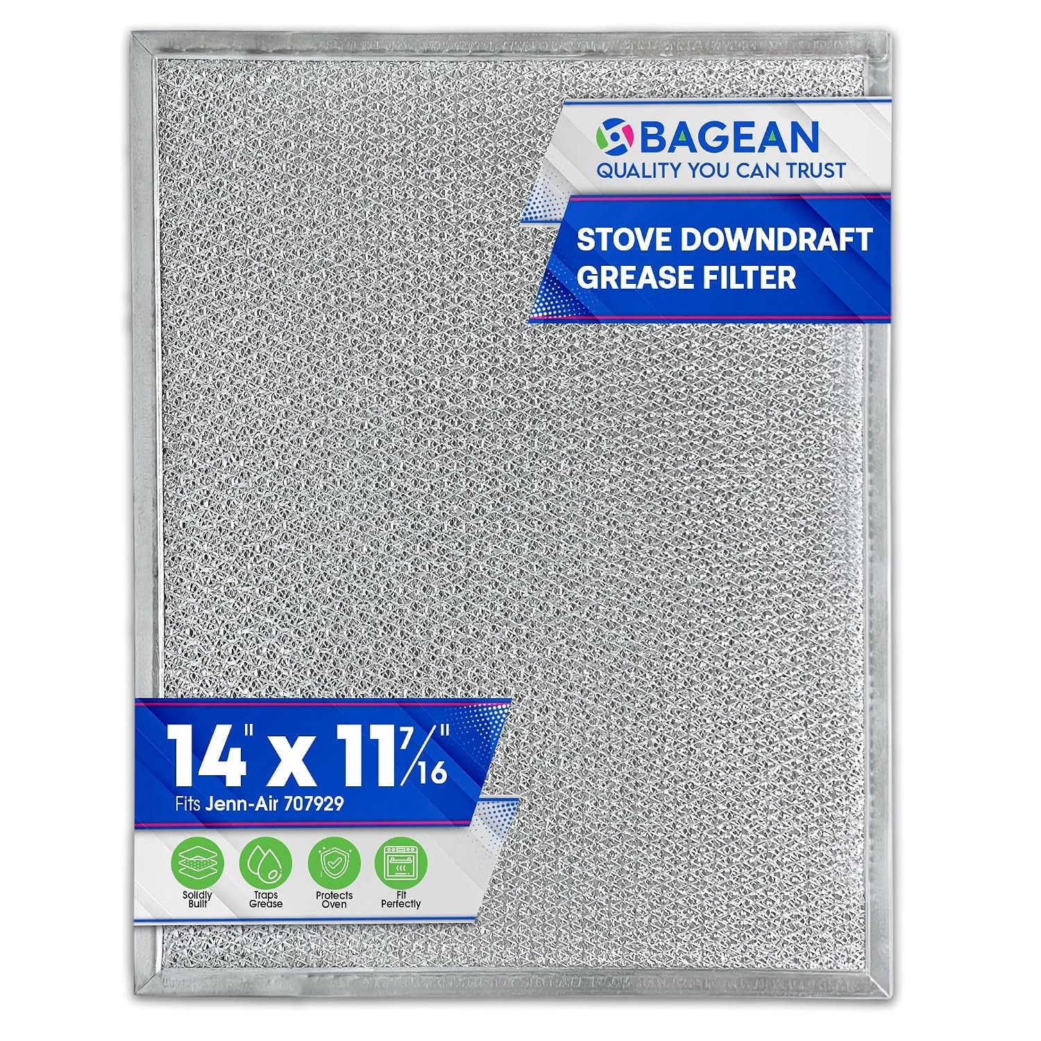 Bagean Downdraft Stovetop Filter Replacement 14” x 11.4” 707929 Compatible with