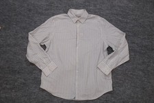 Everlane Dress Shirt Mens XL White Blue Stripe Stretch Long Sleeve Button Up