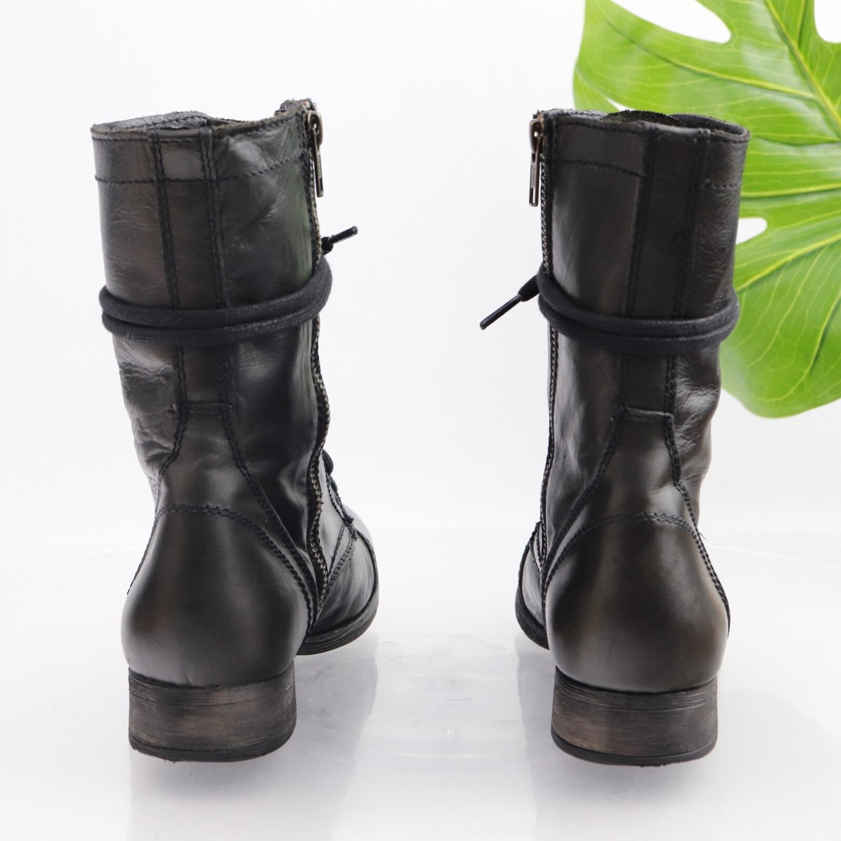 STEVE MADDEN TROOPA 9ホール レースアップ サイドジップ Steve Madden Women's Troopa Lace-up Combat Boots - Macy's