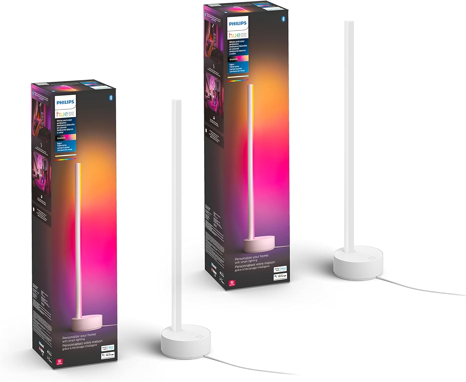 Philips Hue Signe Smart Table Lamp, White - White and Color Ambiance LED Color-C