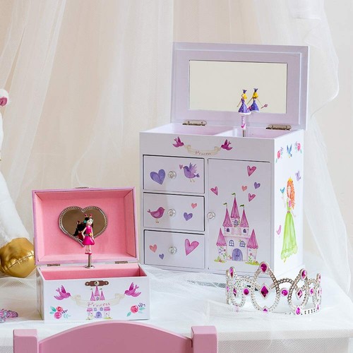 Jewelkeeper Unicorn Musical Jewelry Box with 3 Pullout Drawers, Fairy Princes... - Picture 6 of 7