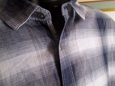 Mens Calvin Klein Cotton Plaid LONG SLEEVE Button Down Shirt Size 2XL B2