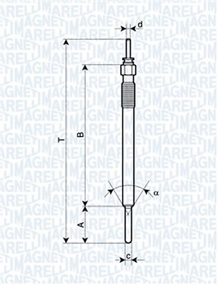 MAGNETI MARELLI 062900088304 Glühkerze für TOYOTA
