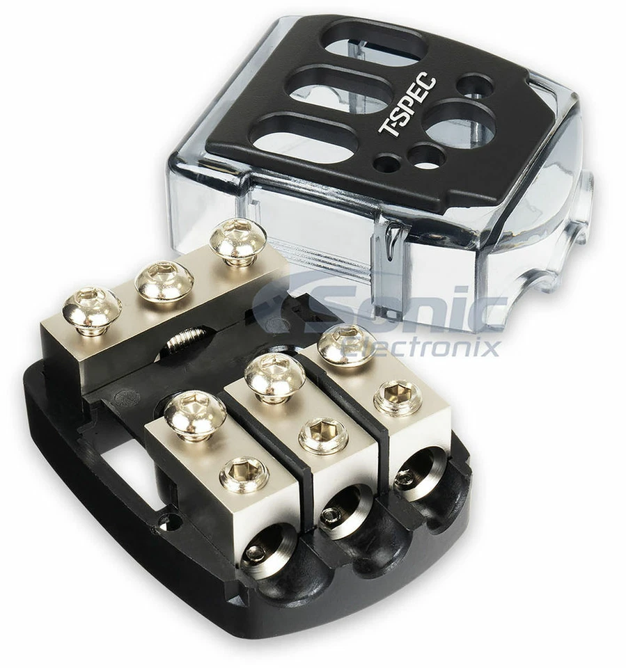 T-Spec V-DIST-PWR 1/0 - 8 AWG In 4 - 10 AWG Battery Terminal Distribution Block - Image 2 of 4