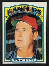 1972 Topps Baseball #510 Ted Williams Texas Rangers