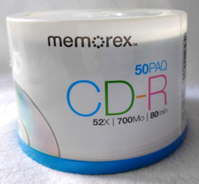 Memorex CD-R 50 Pack Spindle 52X 700MB 80min Recordable CD's NEW Factory Sealed