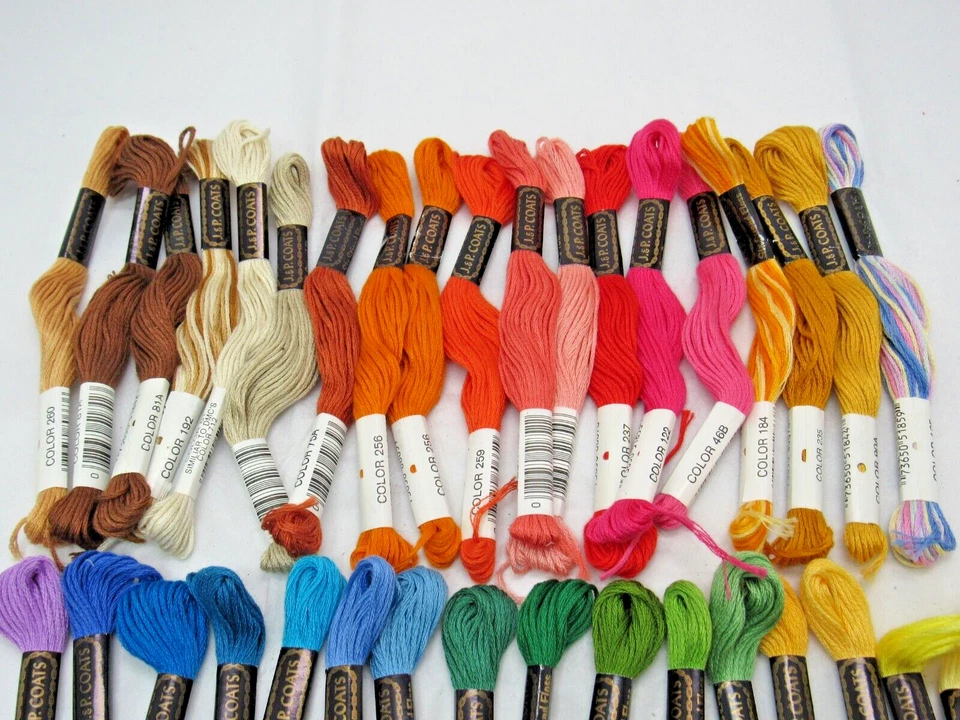 Cross Stitch Embroidery Thread Floss Skeins JP Coats Mixed Lot Of 36 - Image 3 of 3