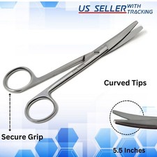 Premium Surgical Operating Medical Mayo Scissors Curved 5.5" Blunt Dissecting CE
