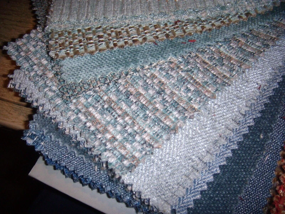 57 WOVEN FABRIC FABRIC SAMPLE BOOK 2= 10X6", 55= 9X 5" 100% POLYESTER /RAYON - Image 2 of 4