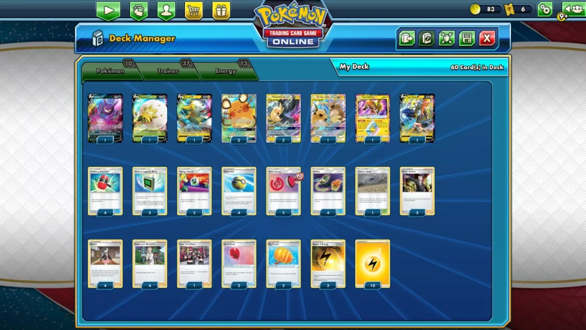 Pikachu/Zekrom GX Deck List