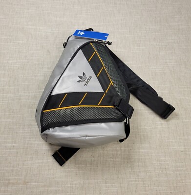 ADIDAS Crossbody Sling Backpack Unisex Black Silver