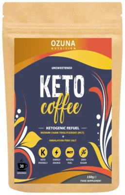 OZUNA NUTRITION BULLETPROOF INSTANT KETO COFFEE WITH MCT AND ELECTROLYTES - GREAT TASTE KETOSIS