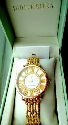 Judith Ripka Gold Stainless Steel White MOP London Watch  display picture 1