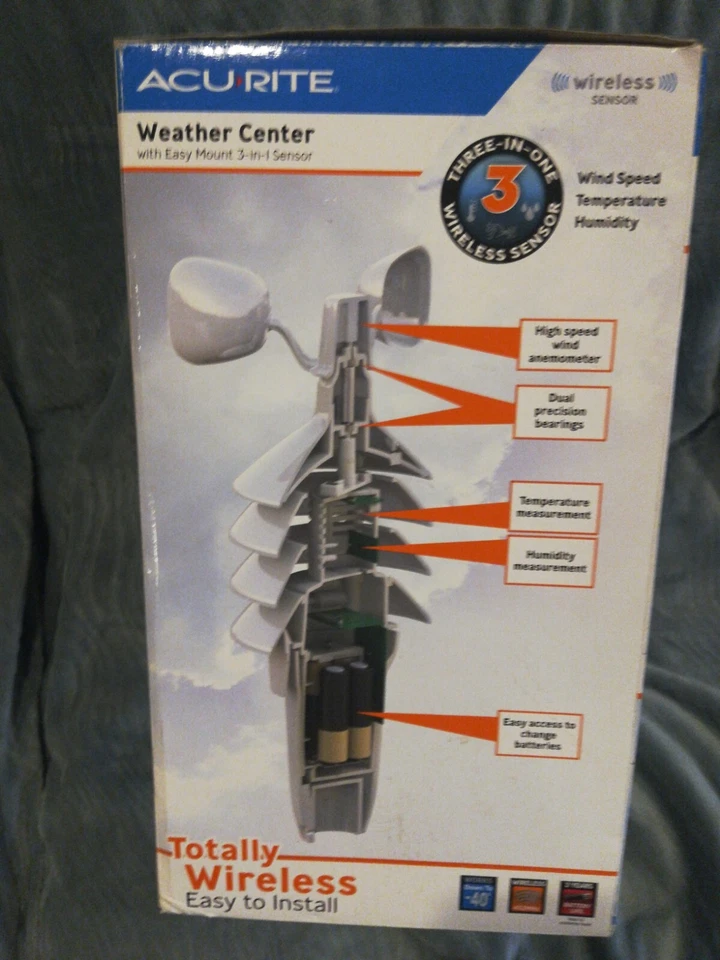 Acu-Rite Wind Weather Center Weather Station 00634A3 Acurite 00634A3 - Image 3 of 4