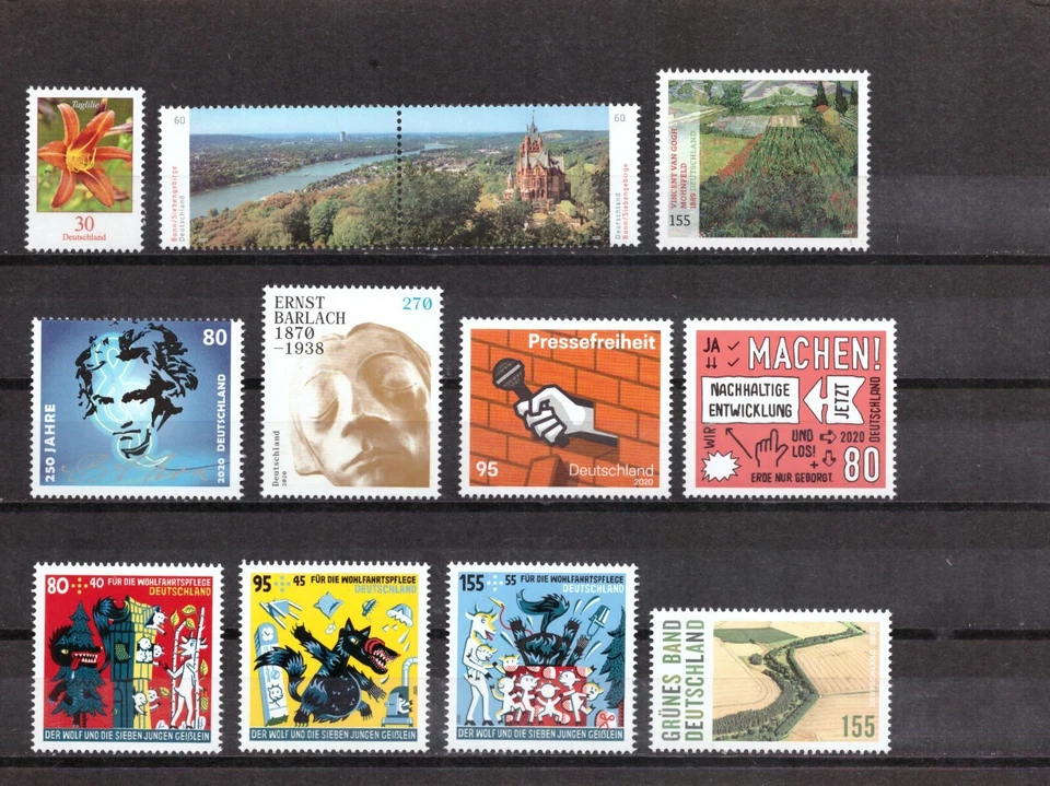 Germany 2020 complete yearset + self adhesive with sheets MNH Mi. 3509-3579 - Image 2 of 4