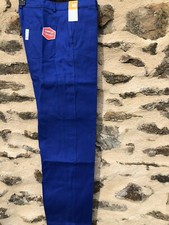 NOS Vintage French Workwear Pants Chore Trousers 36" X 32" GISS Bleu de Travail
