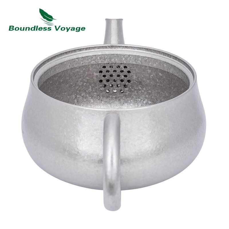 260ml Titanium Teapot with Filter Lightweight Chinese Kung Fu Tea Pot for Adults