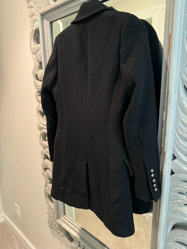 Abrigo Nili Lotan Target Negro con Botones de Latón - Talla XXS (poliéster, lana) Foto 4 de 4