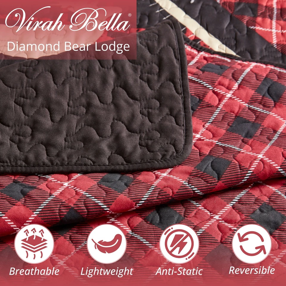 Virah Bella - Diamond Bear Lodge - легкий двусторонний набор одеял - Изображение 2 из 4