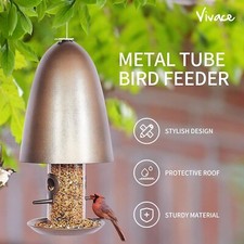 Vivace Metal Bird Feeders for Outdoors Hanging