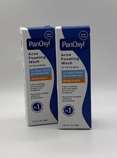 NEW 2X PanOxyl Acne Foaming Wash Benzoyl Peroxide Travel Size 30ml/1oz Each ATHn