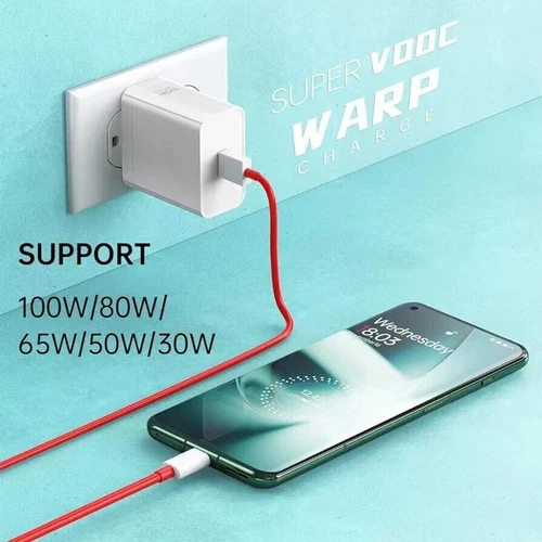 One Plus Oppo Supervooc 100W Schnell AC Ladegerät US Stecker + Kabel, UK EU AU Konverter - Bild 9 von 17