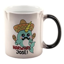 Christmas Narwhal Narwhay No Way Jose All Over Heat Changing Coffee Mug