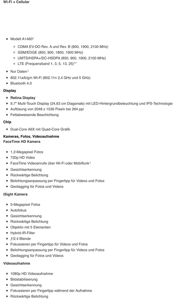 APPLE iPad A1460 32 GB WiFi Celluar (DISPLAY NEU) +EXTRAS! / OVP / TOP / VK 465€ - Bild 4 von 4