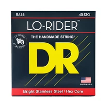 DR Strings Lo-Rider Stainless Steel 5-String Bass Strings Medium To Heavy 45-130