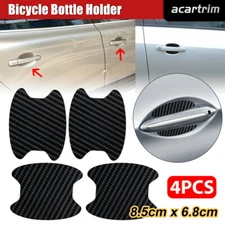 NEW Carbon Fiber 4pcs Car Door Handle Protector Film Anti-Scratch Stickers 8.5CM