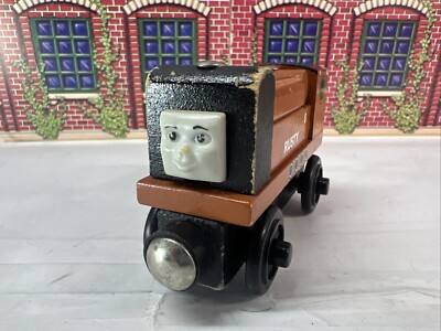 2001 Vintage Thomas the Train Rusty Wooden Railway Tank Engine Friends Orange #5