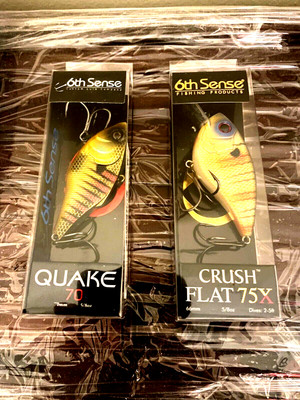 6TH SENSE FISHING LURE LOT-QUAKE 70 & CRUSH FLAT 75X ''HARD TO FIND COLORS''!!